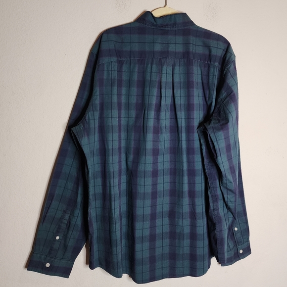 NWT Gap Green Blue Purple Plaid Long Sleeve Button Down Shirt Size XL - Picture 11 of 15